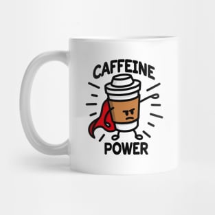 Caffeine power superhero coffee lovers cartoon Mug